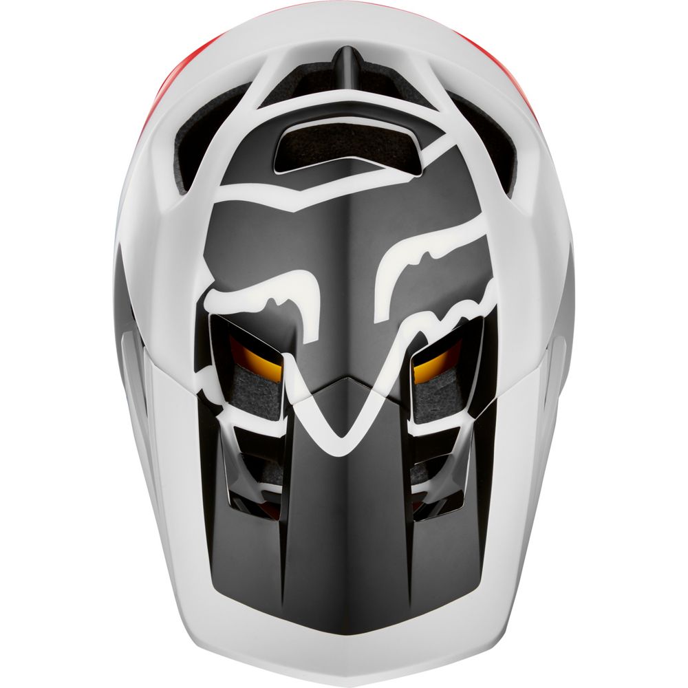 Casco Bicicleta Proframe Pistol Blanco Negro Rojo Fox | Casco MTB Fox casco fox racing motocross mtb