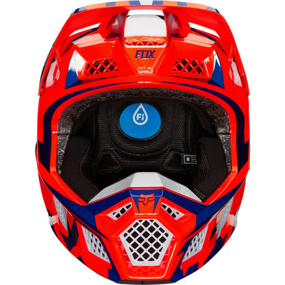 Casco Moto V3 Idol Naranjo/Azul Fox | Casco Moto Fox casco fox racing motocross mtb