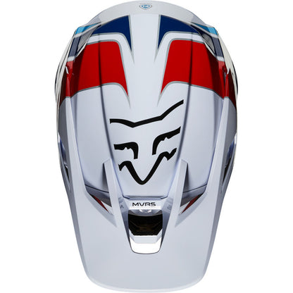 Casco Moto V3 Durven Blanco/Rojo/Azul Fox | Casco Moto Fox casco fox racing motocross mtb