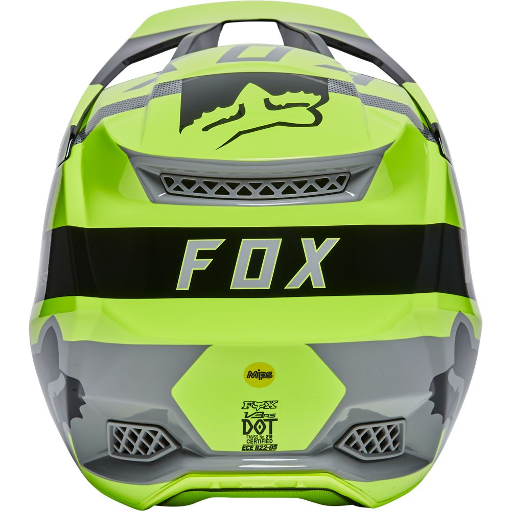 Casco Moto V3 RS RIET ECE Gris/Amarillo Fox | Casco Moto Fox casco fox racing motocross mtb
