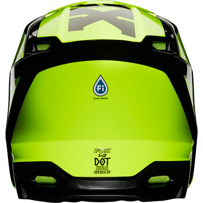 Casco Moto V2 Hayl Amarillo Fox | Casco Moto Fox casco fox racing motocross mtb