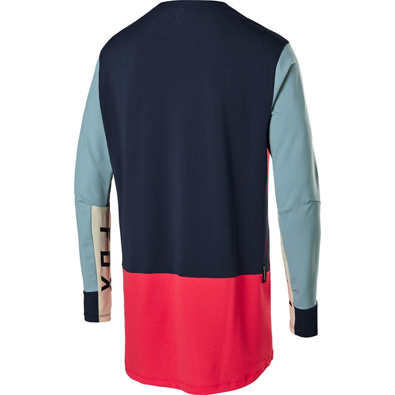 Polera Bicicleta Defend Manga Larga Delta Rojo Fox polera bicicleta fox mtb