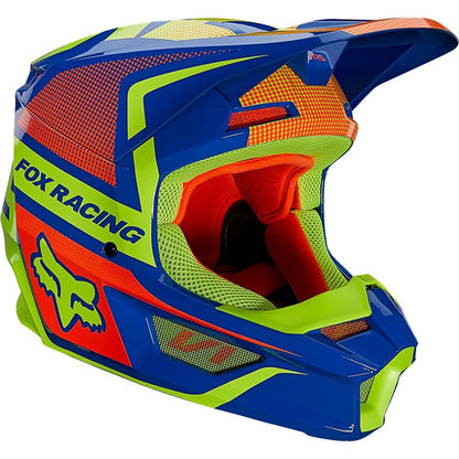 Casco Moto V1 Niño Oktiv Azul Fox | Casco Moto Fox casco fox racing motocross mtb