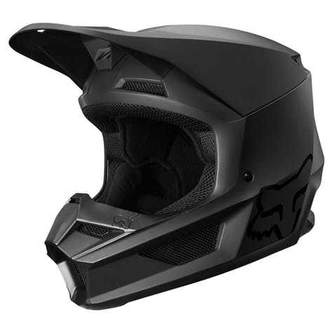 Casco Moto Niño V1 Negro Mate Fox | Casco Moto Fox casco fox racing motocross mtb