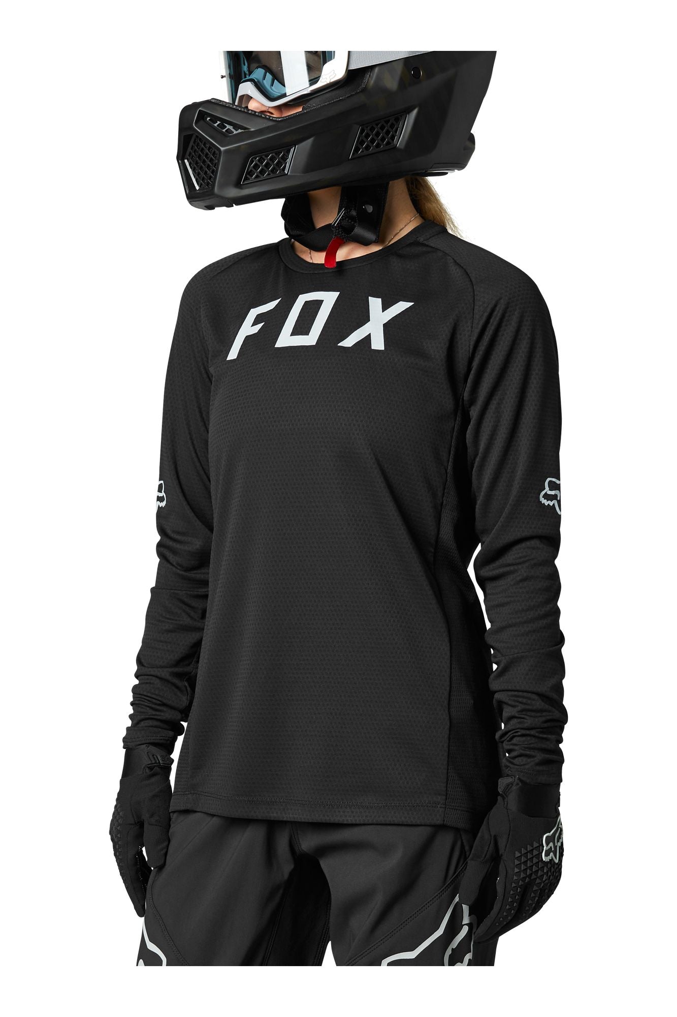 Polera Bicicleta Mujer Defend Negro Fox polera bicicleta fox mtb