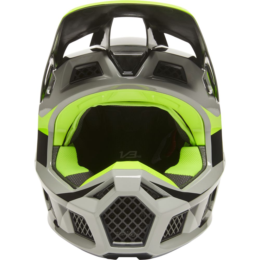 Casco Moto V3 RS RIET ECE Gris/Amarillo Fox | Casco Moto Fox casco fox racing motocross mtb