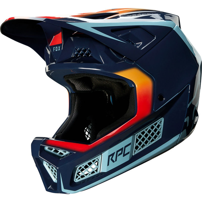 Casco Bicicleta Rampage Pro Carbon Daiz Azul Fox | Casco MTB Fox casco fox racing motocross mtb