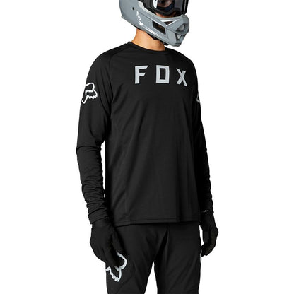 Polera Bicicleta Defend Manga Larga Negro Fox polera bicicleta fox mtb