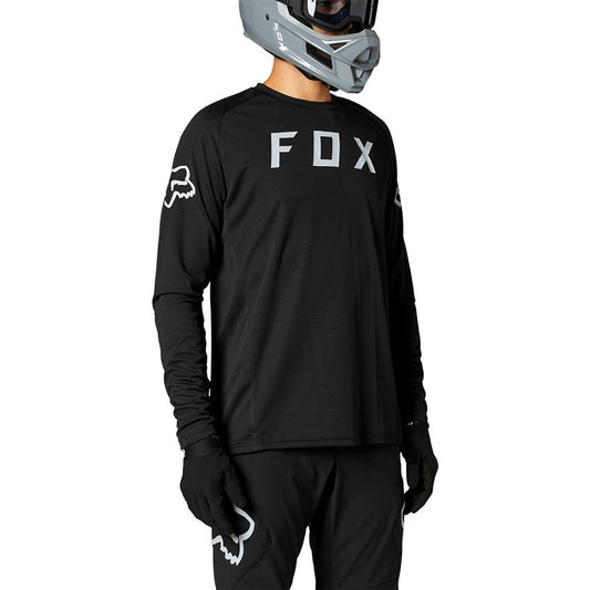 Polera Bicicleta Defend Manga Larga Negro Fox polera bicicleta fox mtb