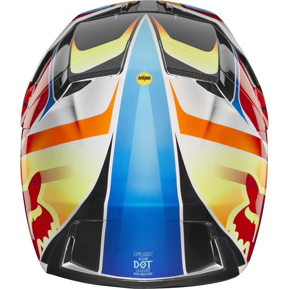 Casco Moto V3 Motif Rojo Amarillo Fox | Casco Moto Fox casco fox racing motocross mtb