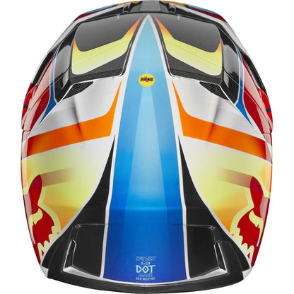 Casco Moto V3 Motif Rojo Amarillo Fox | Casco Moto Fox casco fox racing motocross mtb