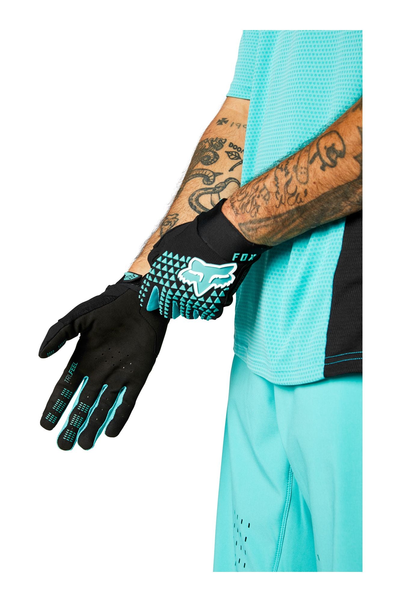 Guantes Bicicleta Defend Verde Fox - imagen 2