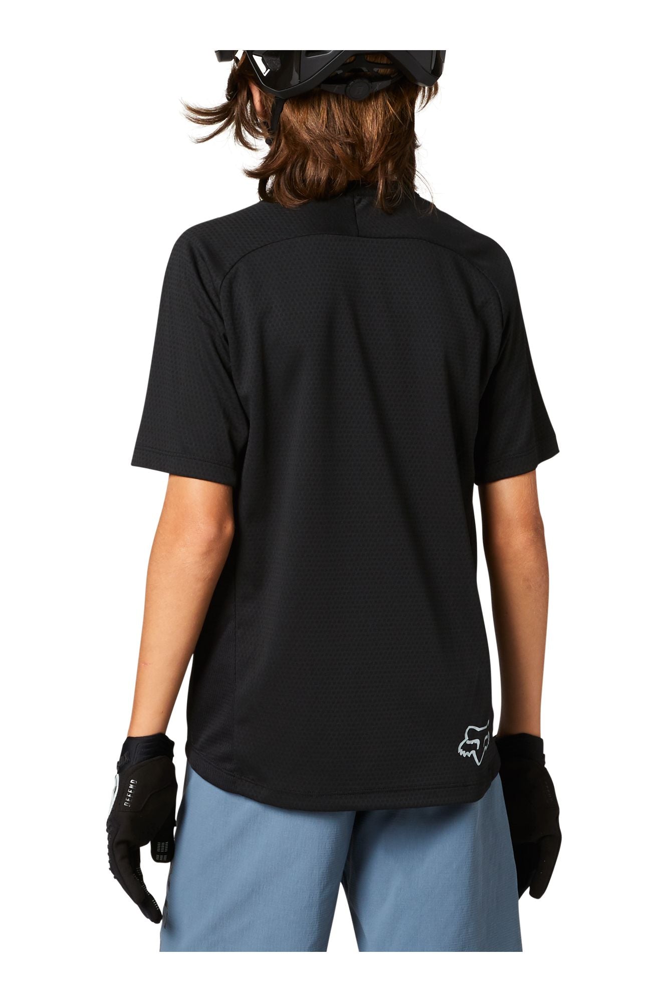 Polera Bicicleta Niño Defend Negro Fox polera bicicleta fox mtb