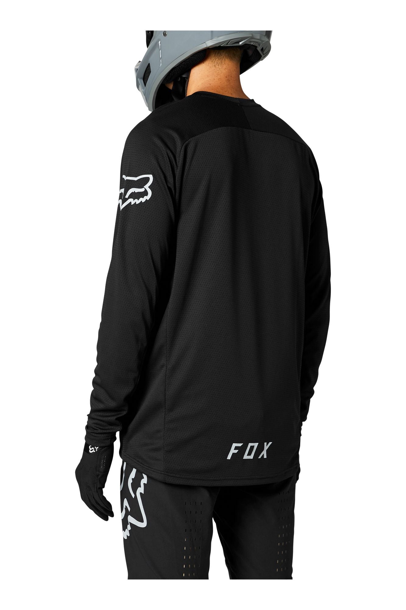 Polera Bicicleta Defend Manga Larga Negro Fox polera bicicleta fox mtb