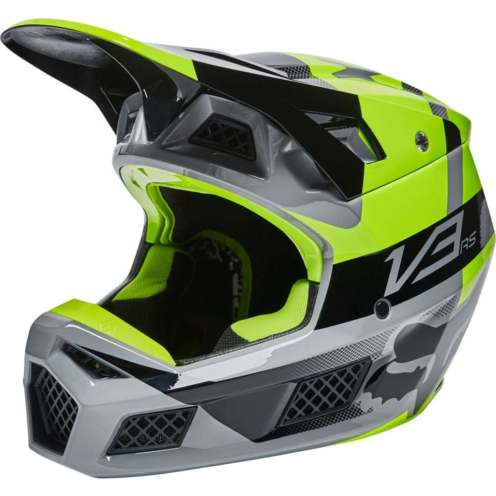 Casco Moto V3 RS RIET ECE Gris/Amarillo Fox | Casco Moto Fox casco fox racing motocross mtb