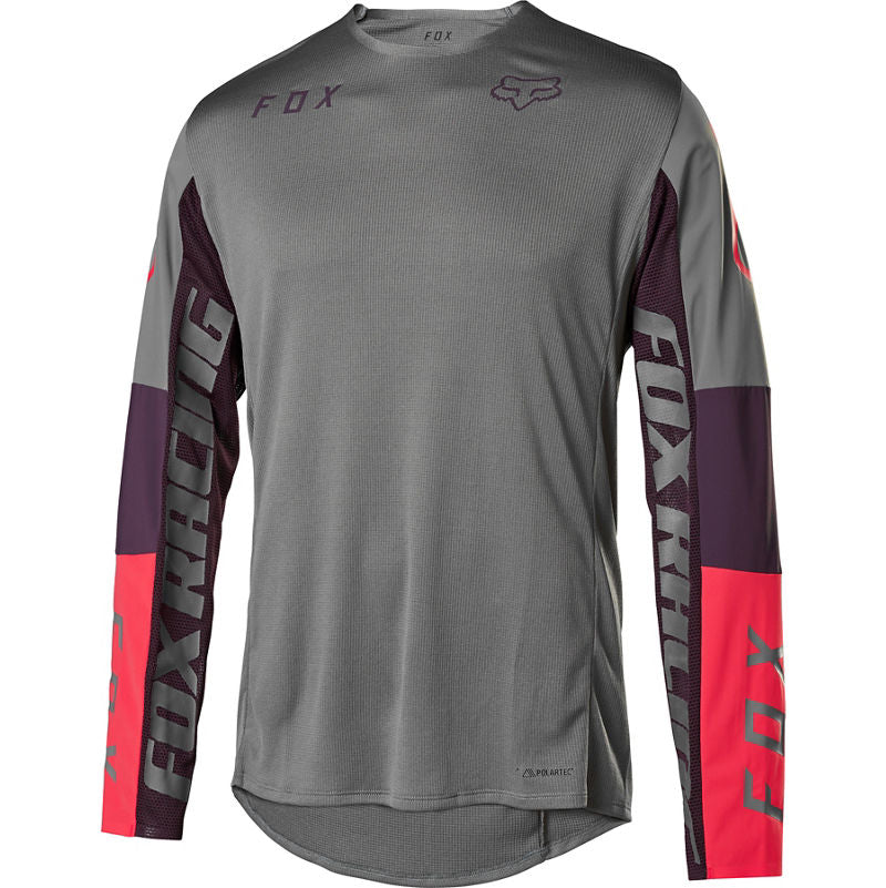 Polera Bicicleta Flexair Manga Larga Delta Honr Gris Fox polera bicicleta fox mtb