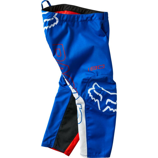 Pantalon Fox Moto Infantil Skew para Moto Blanco/Rojo/Azul