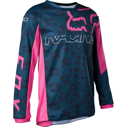 Polera Moto Niña 180 Skew Azul Fox polera moto fox motocross