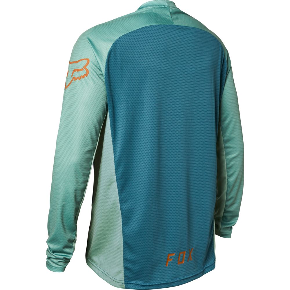 Polera Bicicleta Defend Manga Larga Azul Fox polera bicicleta fox mtb