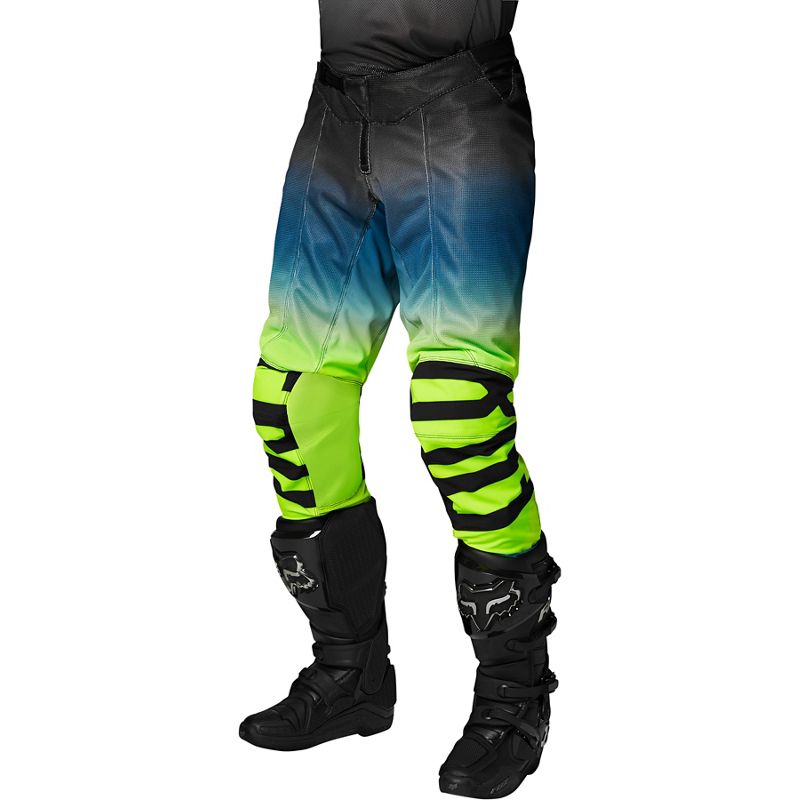 Pantalon Fox Moto Airline Reepz para Moto Negro/Amarillo
