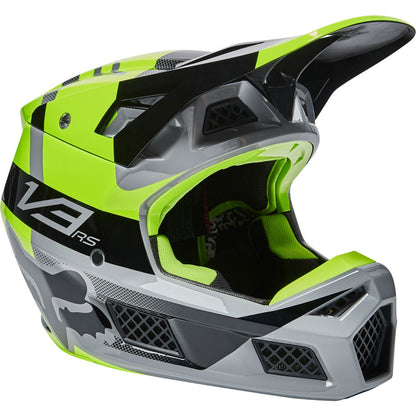 Casco Moto V3 RS RIET ECE Gris/Amarillo Fox | Casco Moto Fox casco fox racing motocross mtb