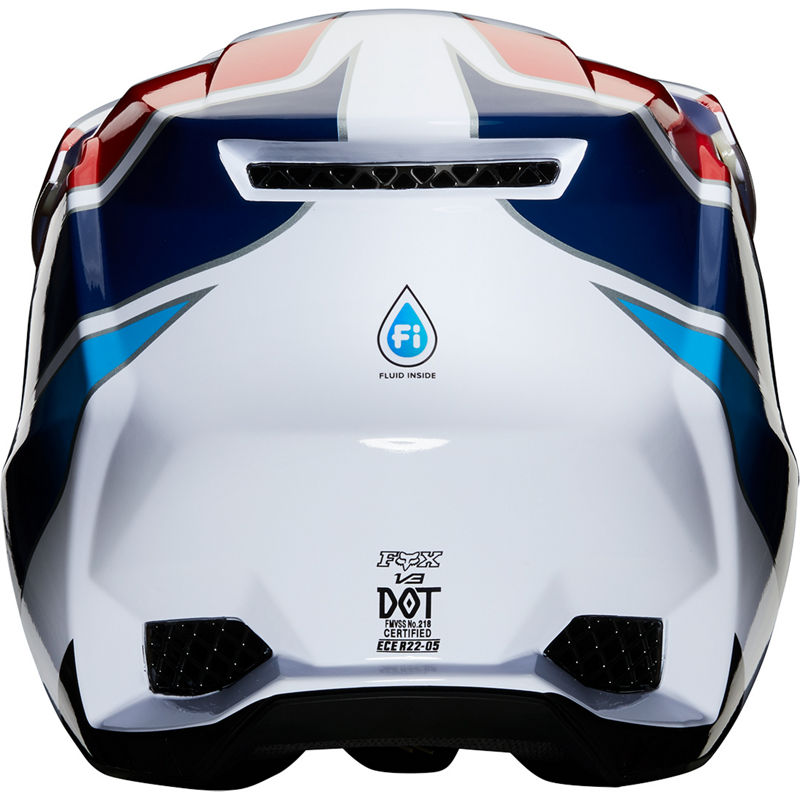 Casco Moto V3 Durven Blanco/Rojo/Azul Fox | Casco Moto Fox casco fox racing motocross mtb