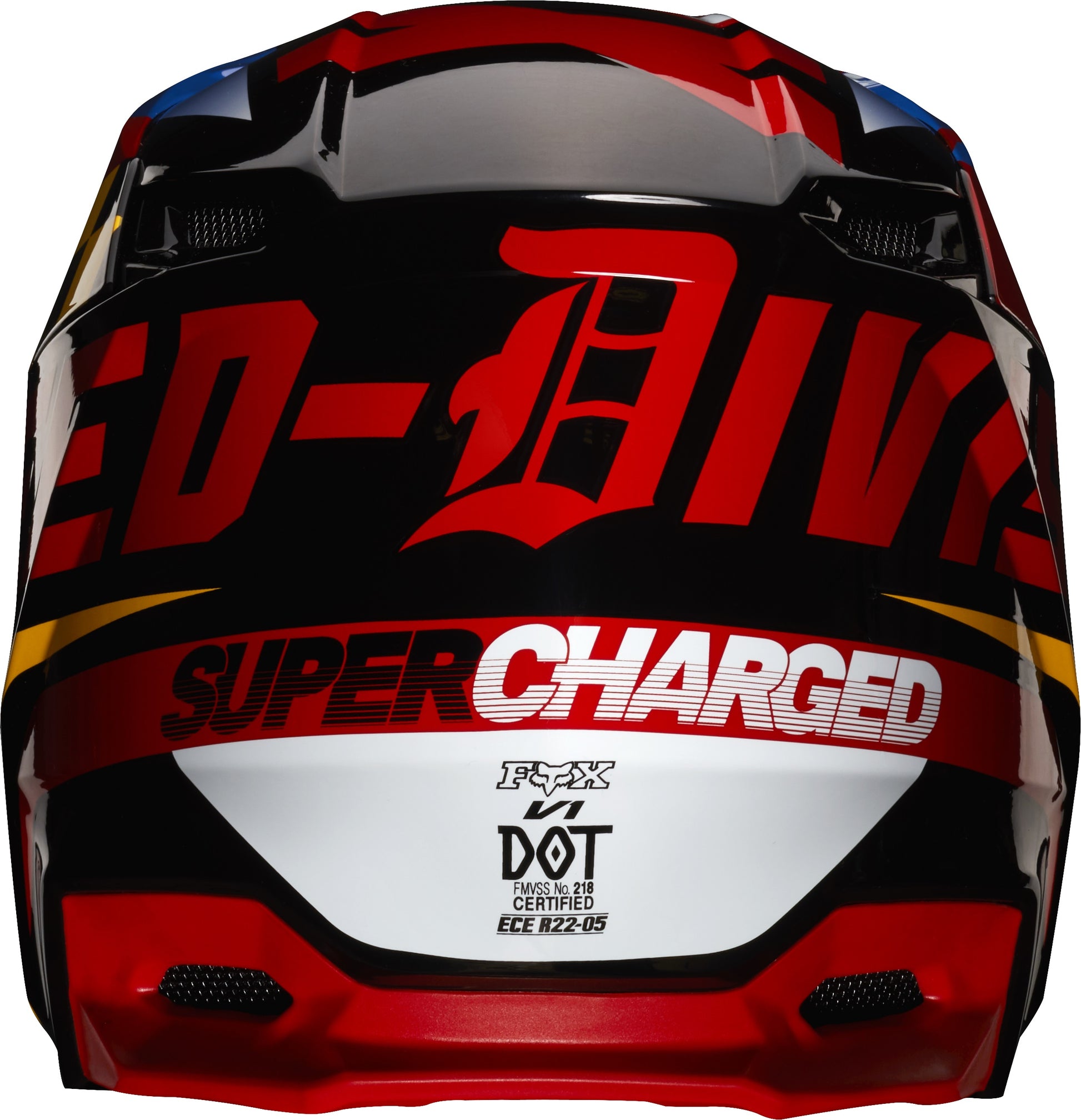 Casco Moto Niño V1 Czar Negro Amarillo Fox | Casco Moto Fox casco fox racing motocross mtb
