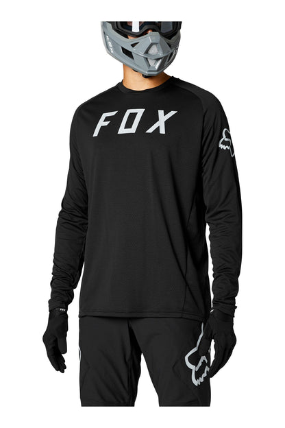 Polera Bicicleta Defend Manga Larga Negro Fox polera bicicleta fox mtb