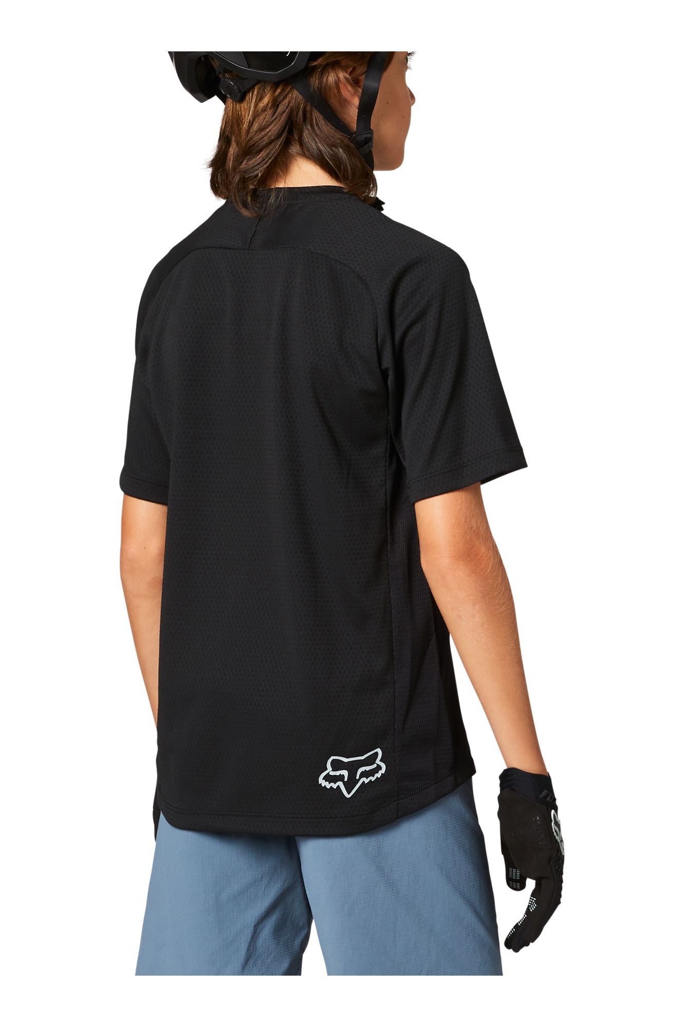 Polera Bicicleta Niño Defend Negro Fox polera bicicleta fox mtb