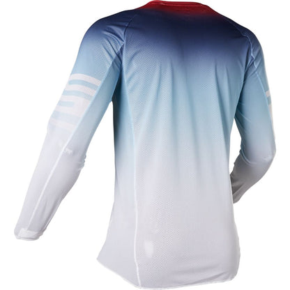 Polera Moto Técnica Airline Reepz Blanco/Azul Fox polera moto fox motocross