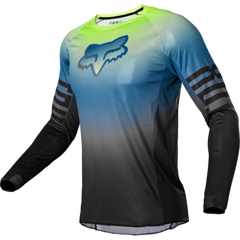 Polera Moto Airline Reepz Negro/Amarillo Fox polera moto fox motocross