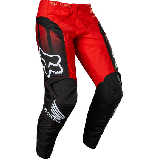 Pantalon Moto 180 Honda Negro/Rojo Fox