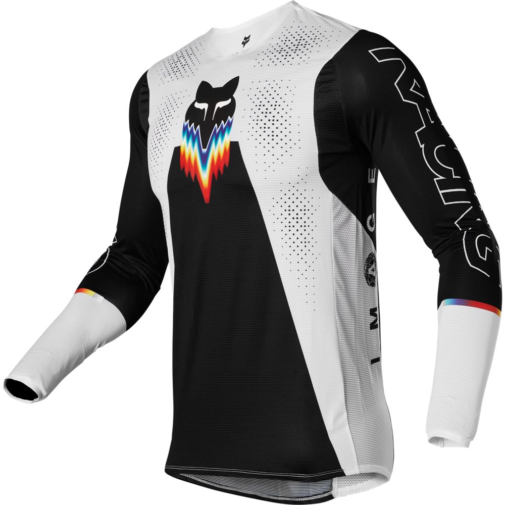 Polera Moto Flexair Relm Negro/Blanco Fox