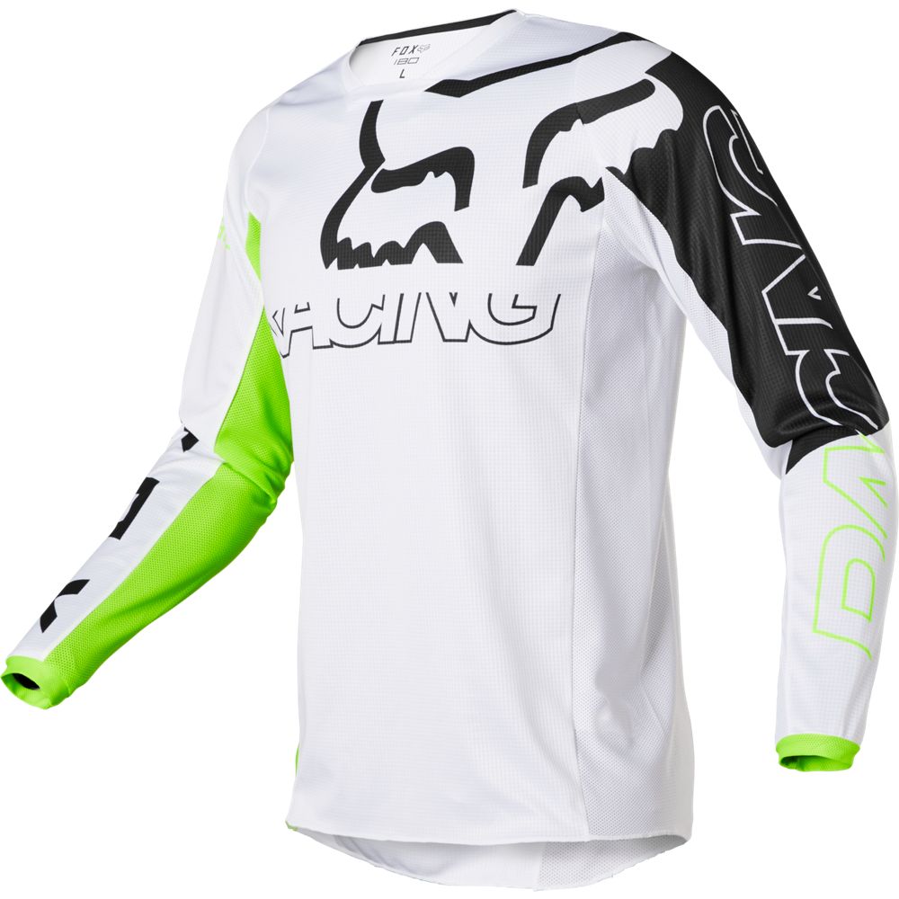 Polera Moto 180 Skew Blanco/Amarillo Fox polera moto fox motocross