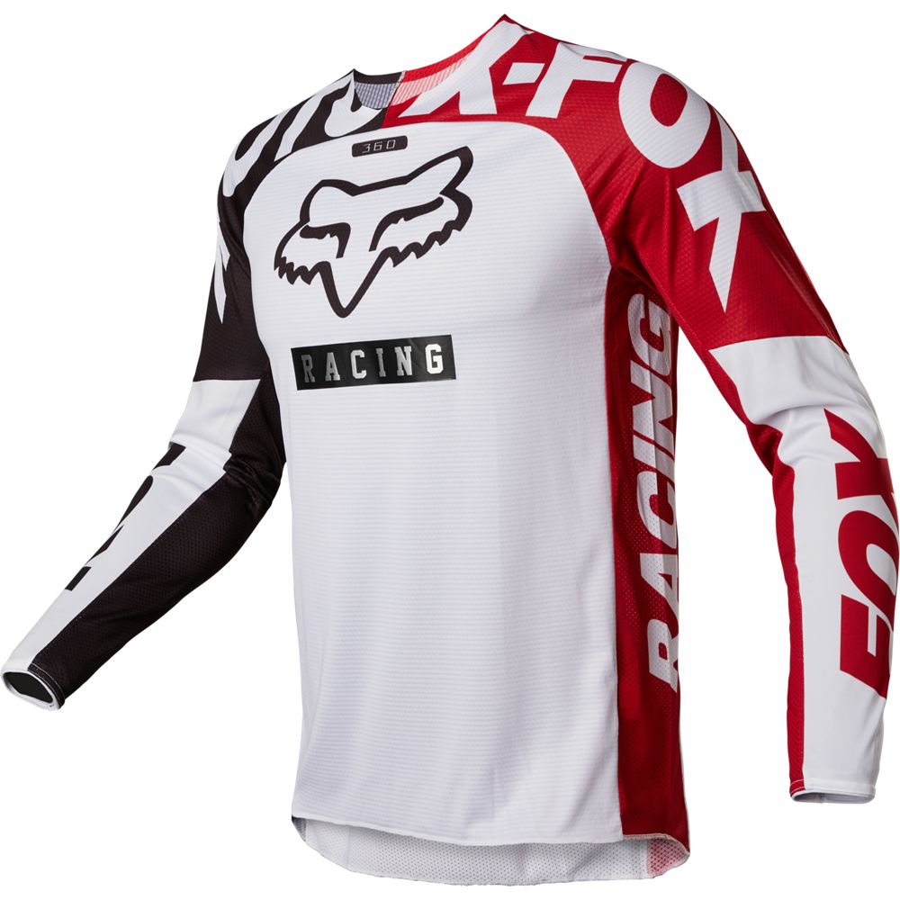 Polera Moto 360 Paddox Blanco/Rojo Fox polera moto fox motocross