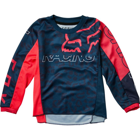 Polera Moto Infantil Niña 180 Skew Azul Fox polera moto fox motocross