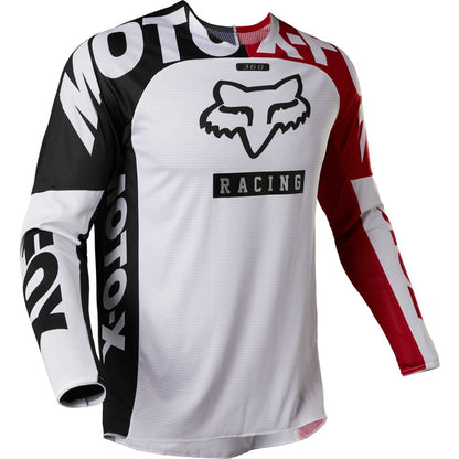 Polera Moto 360 Paddox Blanco/Rojo Fox polera moto fox motocross