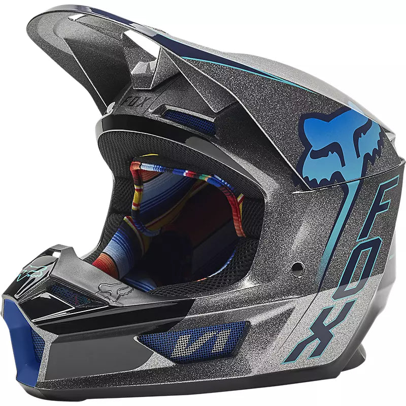 Casco Moto V1 CNTRO Gris Fox | Casco Moto Fox casco fox racing motocross mtb