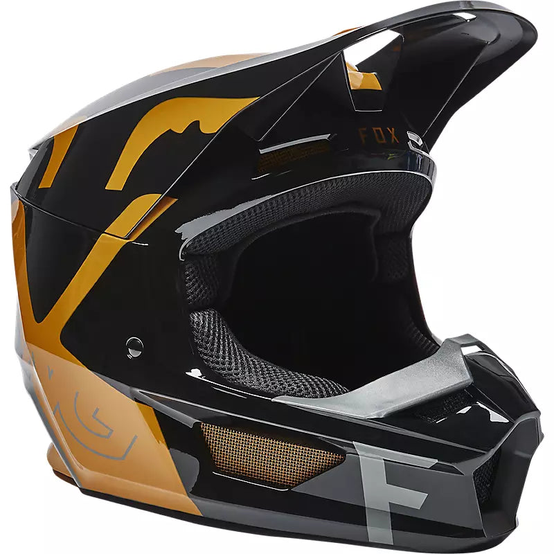 Casco Moto Niño V1 Skew Negro Fox