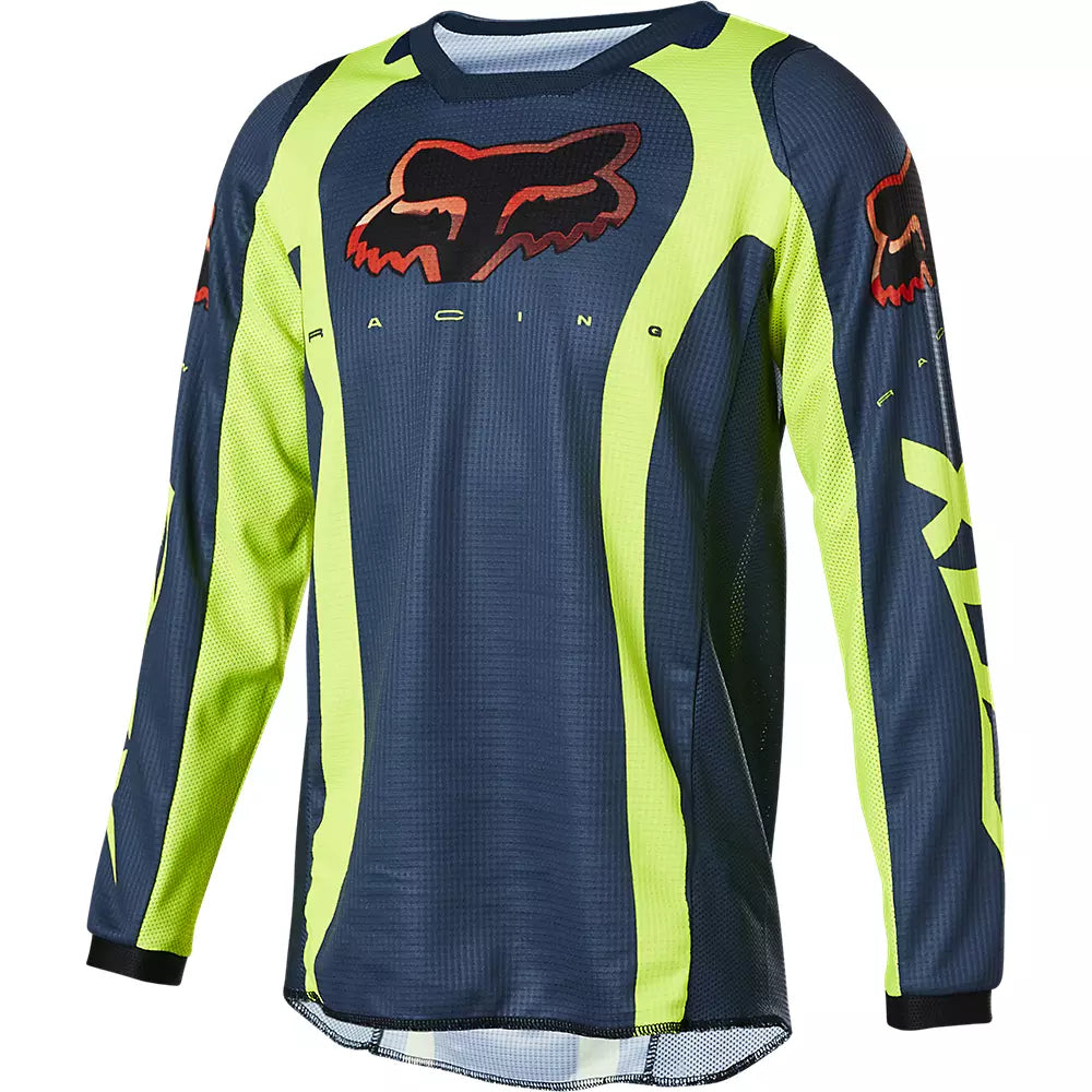 Polera Moto Niño 180 Venz Azul Fox polera moto fox motocross