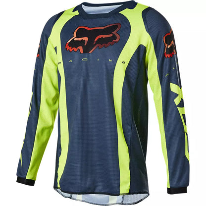 Polera Moto Niño 180 Venz Azul Fox polera moto fox motocross