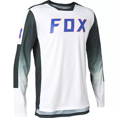 Polera Bicicleta Defend Race Spec Manga Larga Blanco Fox polera bicicleta fox mtb
