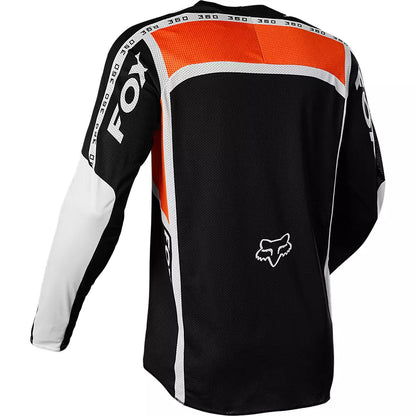 Polera Moto 360 DVIDE Negro/Naranjo Fox