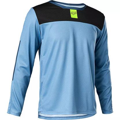 Polera Bicicleta Niño Defend Azul Fox polera bicicleta fox mtb