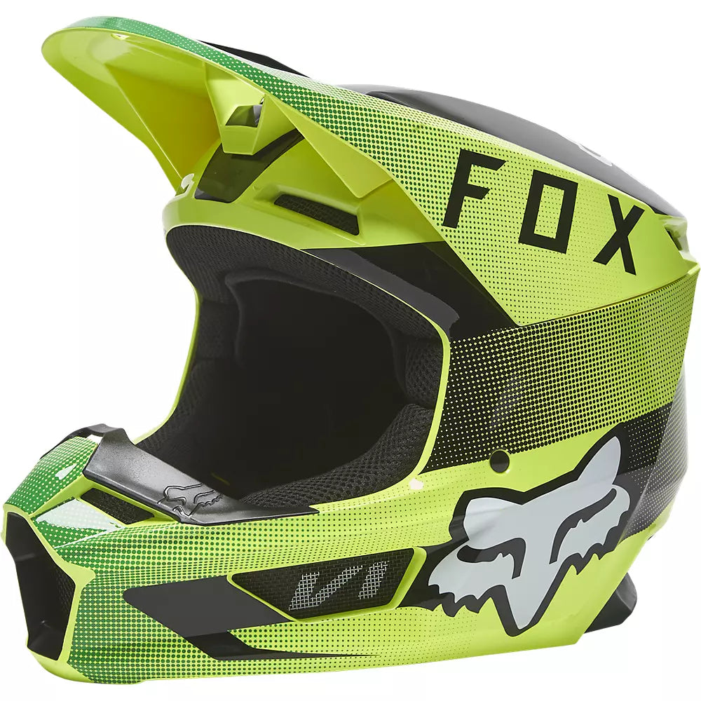 Casco Moto V1 Ridl Amarillo Fox | Casco Moto Fox casco fox racing motocross mtb
