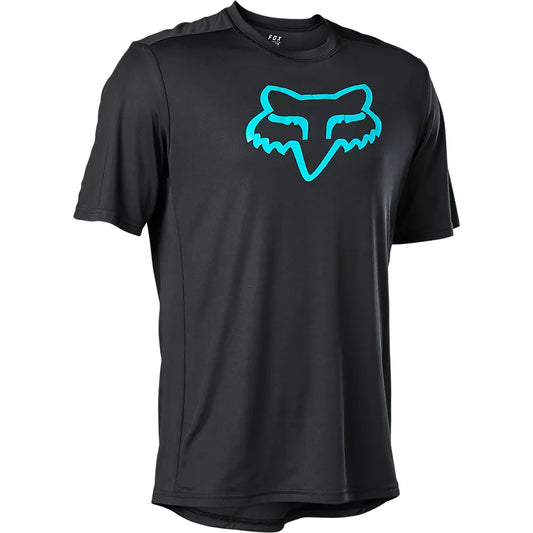 Polera Bicicleta Ranger Negro/Celeste Fox polera bicicleta fox mtb