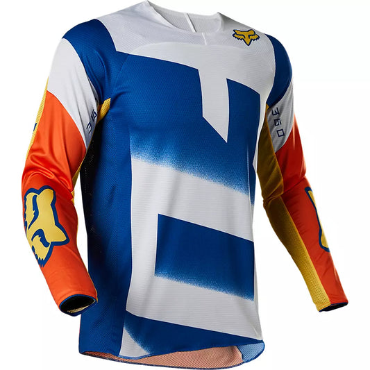 Polera Moto 360 RKANE Azul/Naranjo Fox