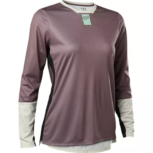 Polera Bicicleta Mujer Defend Manga Larga Morado Fox