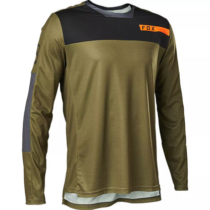 Polera Bicicleta Defend Moth Manga Larga Verde Fox polera bicicleta fox mtb