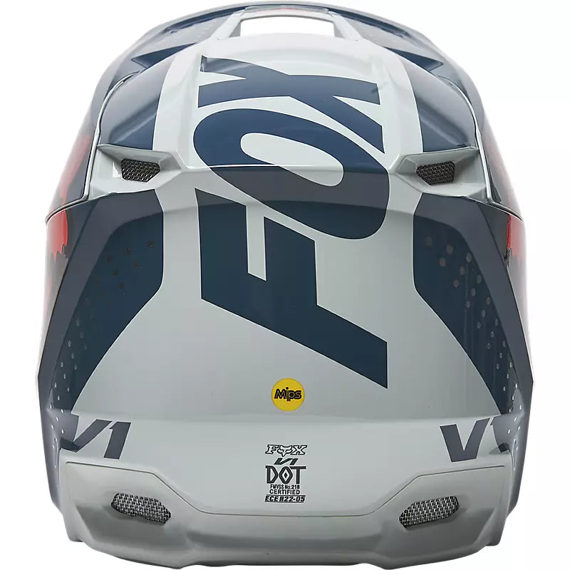 Casco Moto V1 Trice Gris/Naranjo Fox | Casco Moto Fox casco fox racing motocross mtb